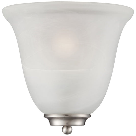 Satco 60-5376 Sconce Fixture Empire; 1 Light; Wall Brushed Nickel with