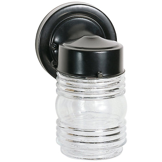 Satco 77/119B Fixture 1 Light - 6 Porch Wall Mason Jar w/Clear Glass