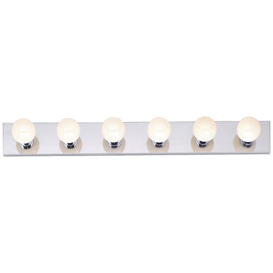 Satco 77/194 Fixture 6 Light - 36 Vanity Strip Polished Chrome