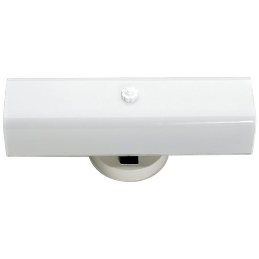 Satco 77/087 Fixture 2 Light - 14 Vanity w/White U Channel Glass White