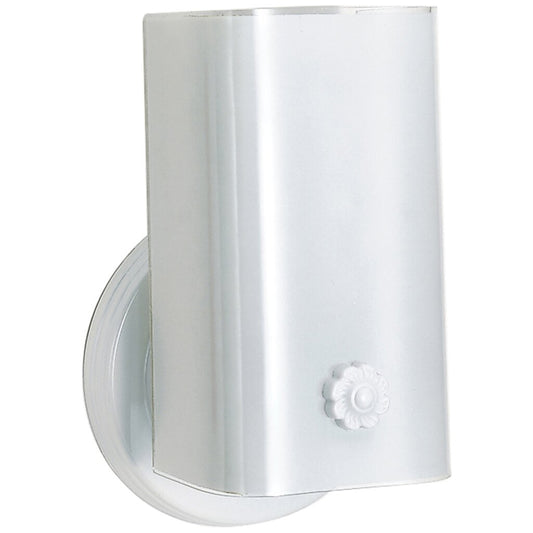 Satco 77/086 Fixture 1 Light - 7 Vanity w/White U Channel Glass White
