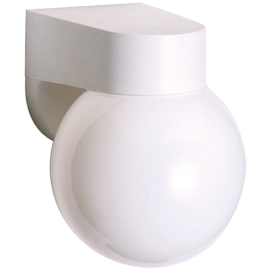 Satco 77/729 Fixture 1 Light - 6 Porch Wall With Lexan Globe White