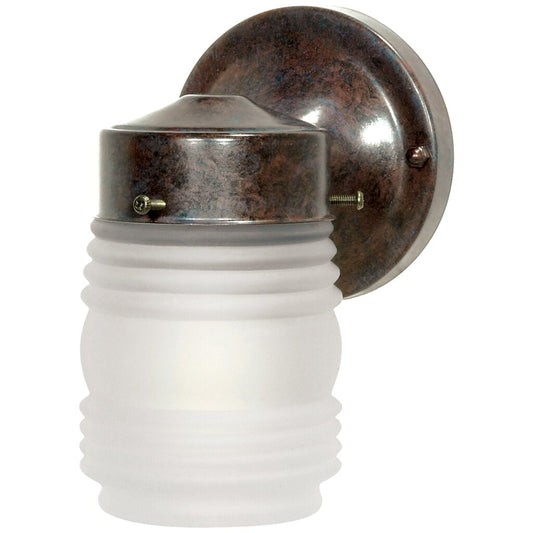Satco 76/700 Fixture 1 Light - 6 Porch Wall Mason Jar w/Frosted Glass