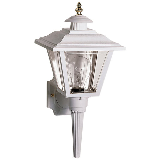 Satco 77/897 Fixture 1 Light - 17 Wall Lantern Coach w/Brass Trimmed