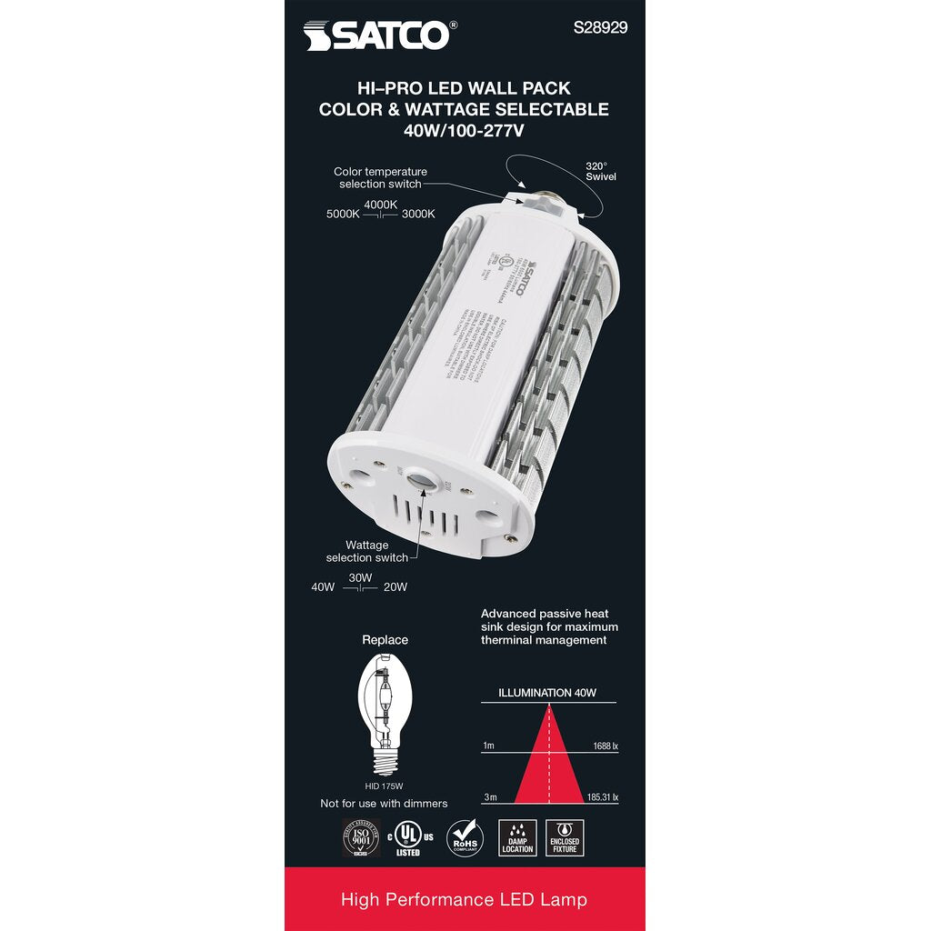 Satco S28929 20W/30W/40W LED Light Bulb