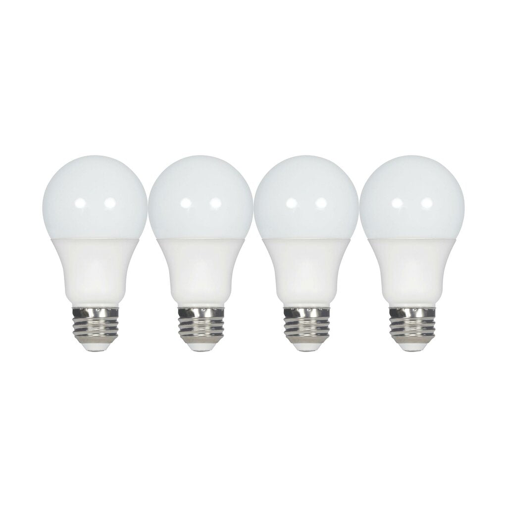 Satco S39597 - 4 pack 9.5W A19 daylight LED Light Bulb