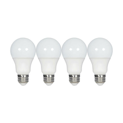 Satco S39597 - 4 pack 9.5W A19 daylight LED Light Bulb