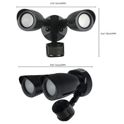 Satco 65-715 20W LED Security Lighting Fixture Security Light; Dual