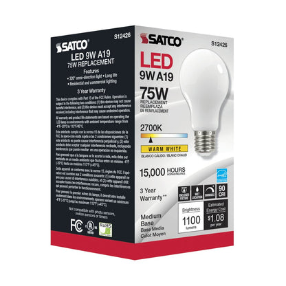 Satco S12426 11W A19 LED Light Bulb