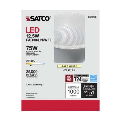 Satco S29436 12.5W PAR30 Long LED Light Bulb