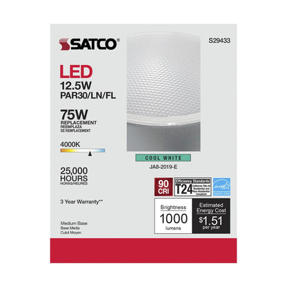 Satco S29433 12.5W PAR30 Long LED Light Bulb