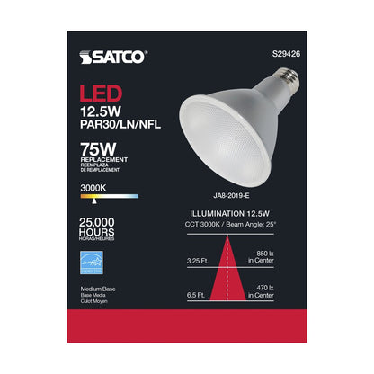 Satco S29426 12.5W PAR30 Long LED Light Bulb