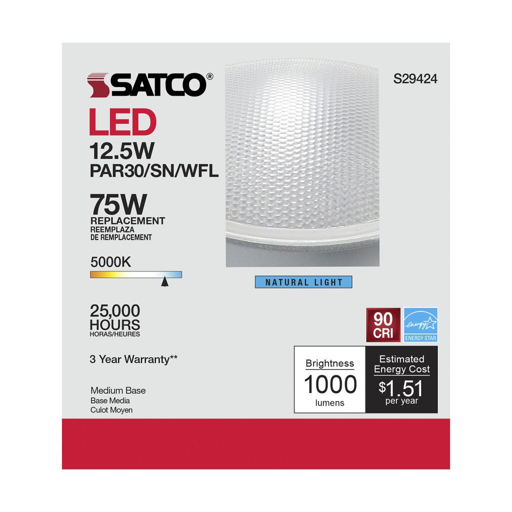 Satco S29424 12.5W PAR30 Short LED Light Bulb