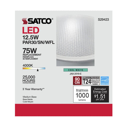 Satco S29423 12.5W PAR30 Short LED Light Bulb
