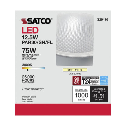 Satco S29416 12.5W PAR30 Short LED Light Bulb