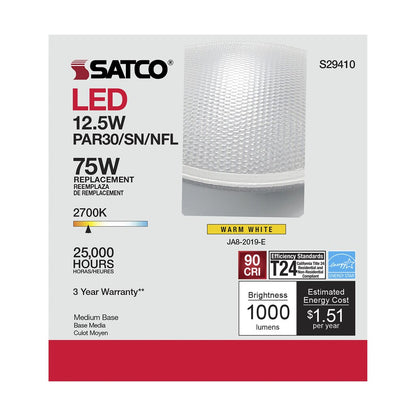 Satco S29410 12.5W PAR30 Short LED Light Bulb