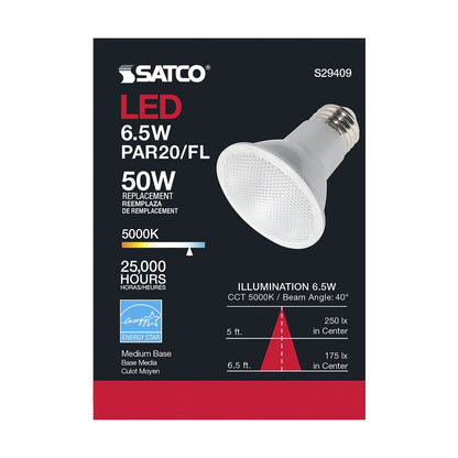 Satco S29409 6.5W PAR20 LED Light Bulb