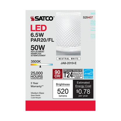 Satco S29407 6.5W PAR20 LED Light Bulb