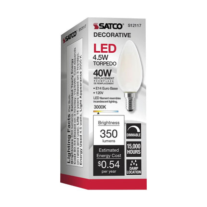 Satco S12117 4.5W B11 LED Light Bulb