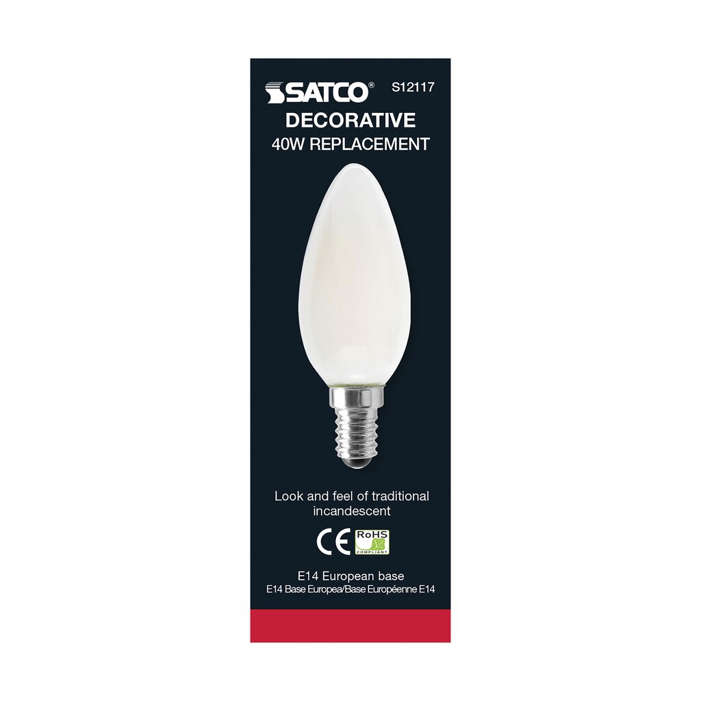 Satco S12117 4.5W B11 LED Light Bulb