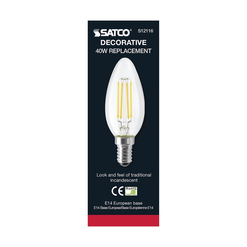 Satco S12116 4.5W B11 LED Light Bulb