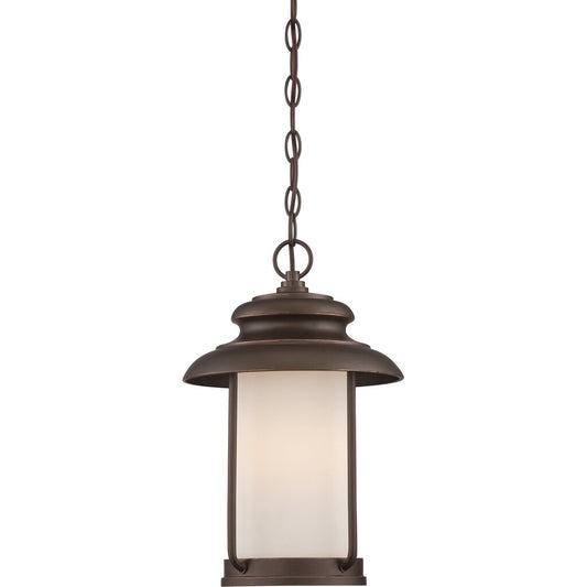 Satco 62-635 60W LED Hanging Lantern Fixture Bethany; Outdoor Hanging