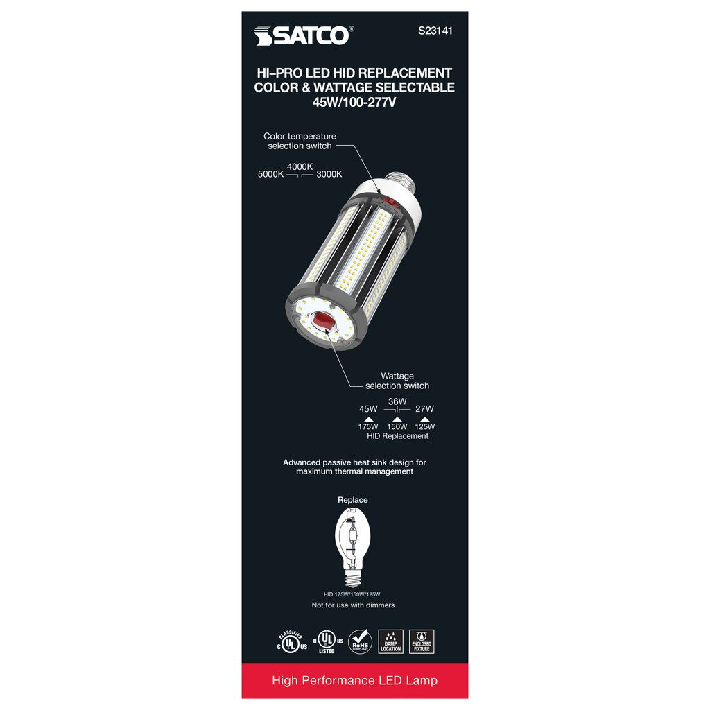 Satco S23141 27W/36W/45W LED Light Bulb