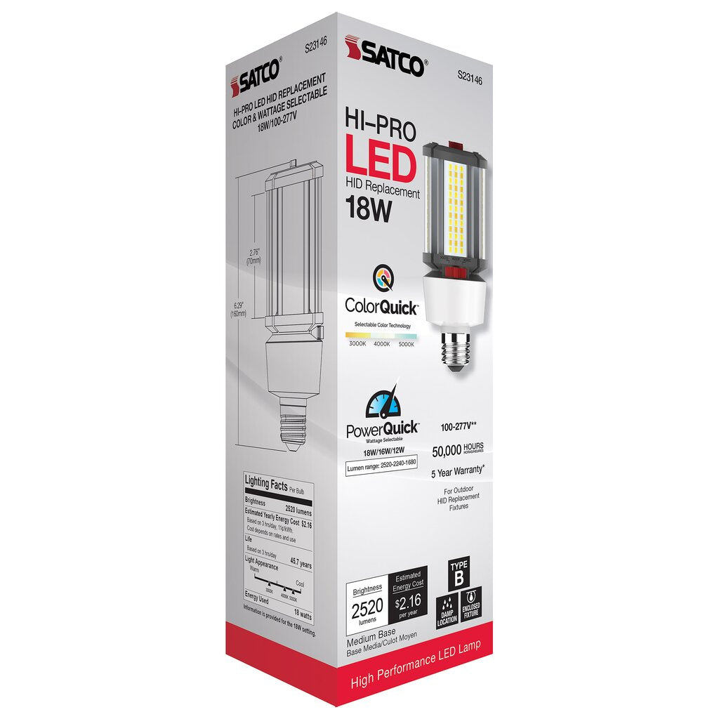 Satco S23140 27W/36W/45W LED Light Bulb