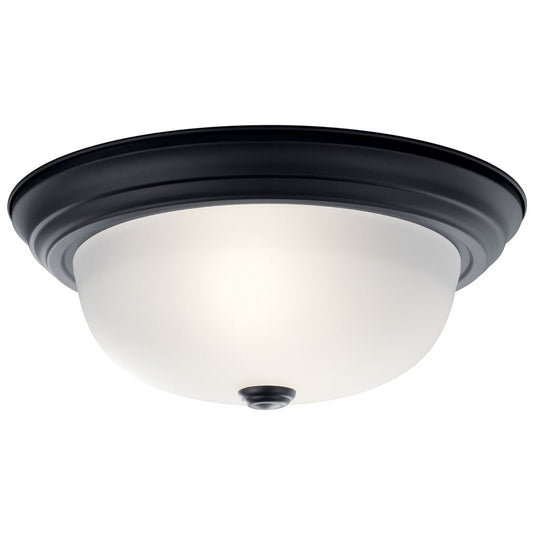 Kichler 8112BK Fixture The modern lines of this 11.25in. 2-light flush