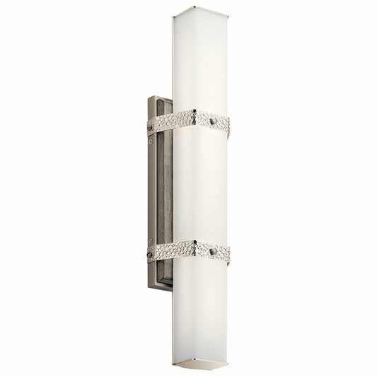 Kichler 45707PNLED Fixture A Distressed Antique Gray wood-look creates