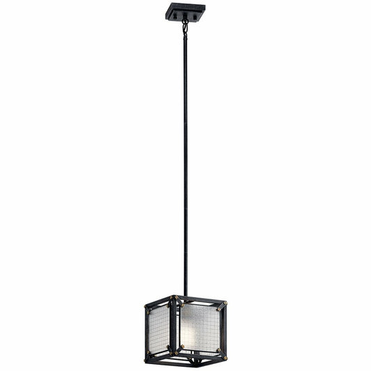 Kichler 44335DBK Fixture A Distressed Black metal framework holds