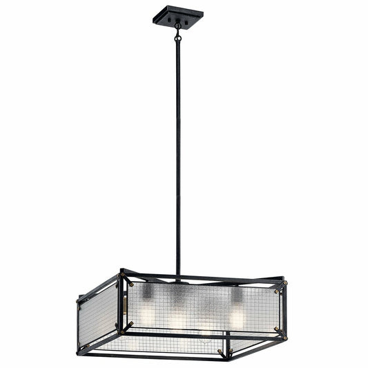 Kichler 44332DBK Fixture A Distressed Black metal framework holds