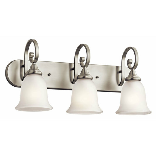 Kichler 45055NI Fixture This 3 light wall fixture from the Monroe(TM)