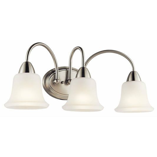 Kichler 45883NI Fixture This tasteful 3 light wall fixture from the