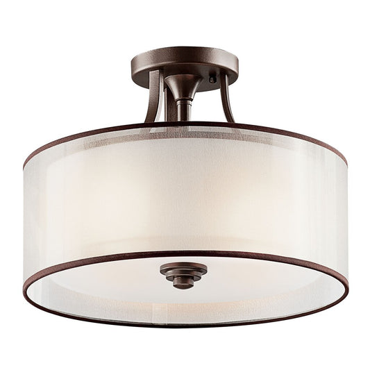 Kichler 42386MIZ Fixture This 3 light semi-flush from the Lacey(TM)