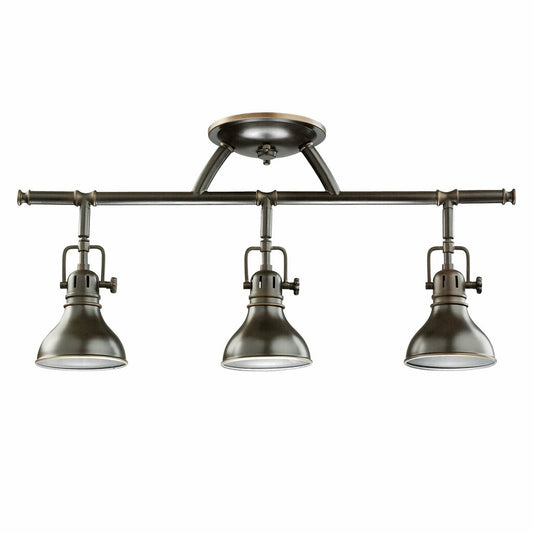 Kichler 7050OZ Fixture Classic industrial form in this Adjustable Rail