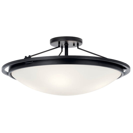 Kichler 42025BK Fixture Semi Flush 4Lt Close-to-Ceiling
