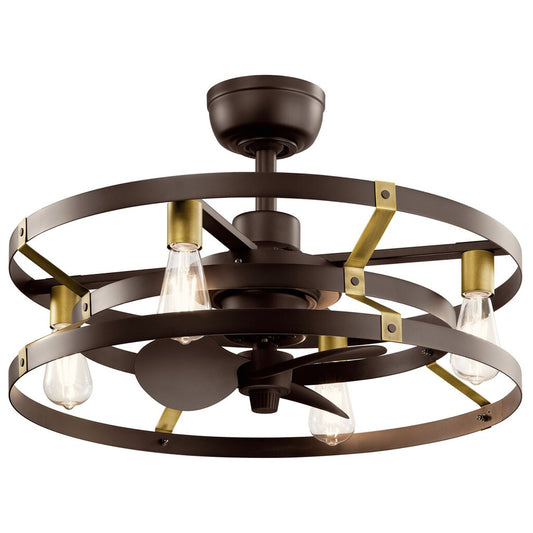Kichler 300040SNB Fixture Cavelli 13 inch fandelier in Satin Natural