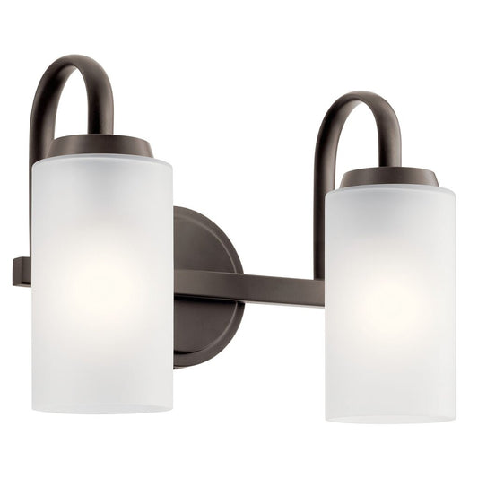 Kichler 55086OZ Fixture The Kennewick 2 light vanity features a