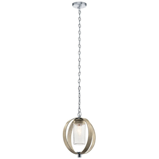 Kichler 59069DAG Fixture Grand Bank 15" 1 Light Hanging creates an