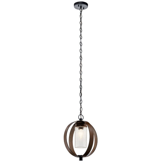 Kichler 59069AUB Fixture Grand Bank 15" 1 Light Hanging creates an