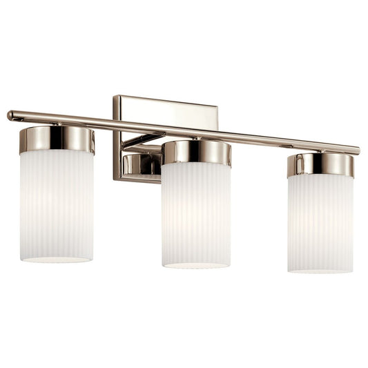 Kichler 55112PN Fixture Ciona 3 light vanity captures elegance in an