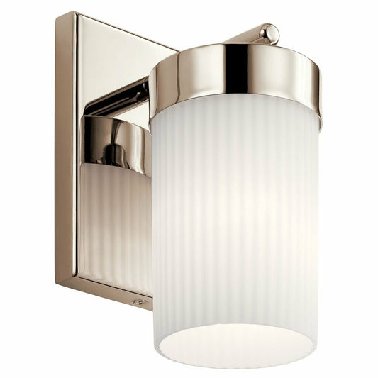 Kichler 55110PN Fixture Ciona 1 light wall sconce captures elegance in