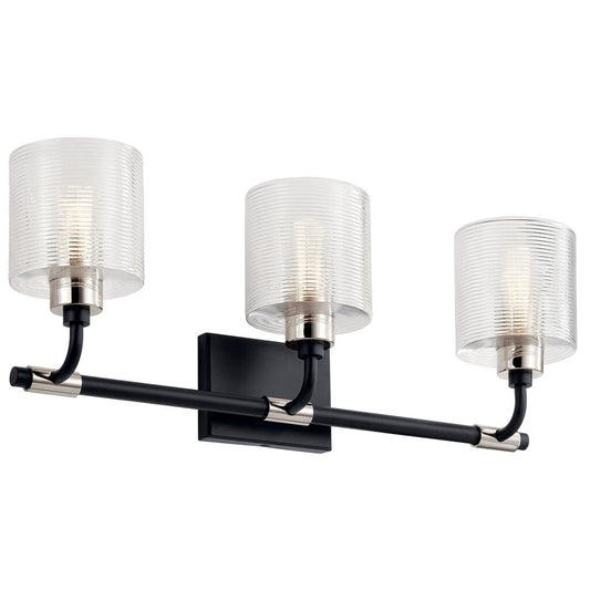 Kichler 55107BK Fixture The Harvan 25" 3 light vanity declares your
