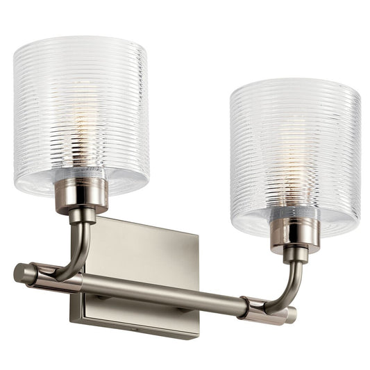 Kichler 55106SN Fixture The Harvan 15" 2 light vanity declares your