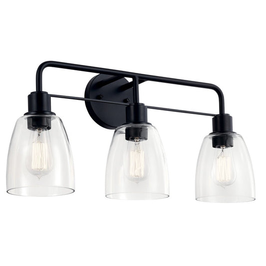 Kichler 55102BK Fixture The Meller 24" 3 light vanity manifests