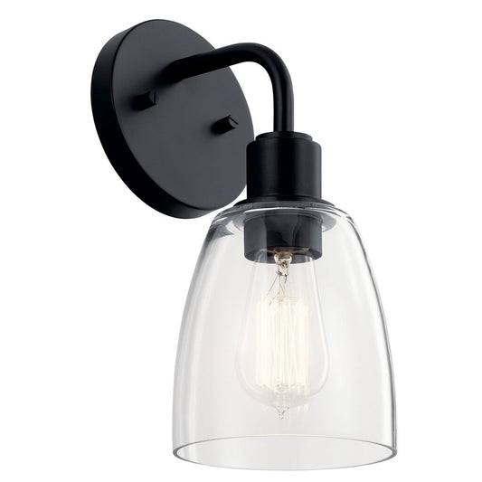 Kichler 55100BK Fixture The Meller 11" 1 light wall sconce manifests