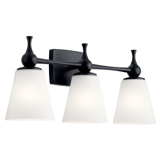 Kichler 55092BK Fixture The Cosabella 24" 3 light vanity embodies