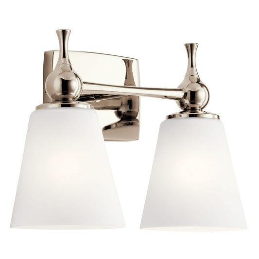 Kichler 55091PN Fixture The Cosabella 15" 2 light vanity embodies