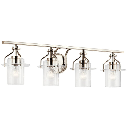 Kichler 55080PN Fixture The Everett 24" 4 light vanity adds a dash of